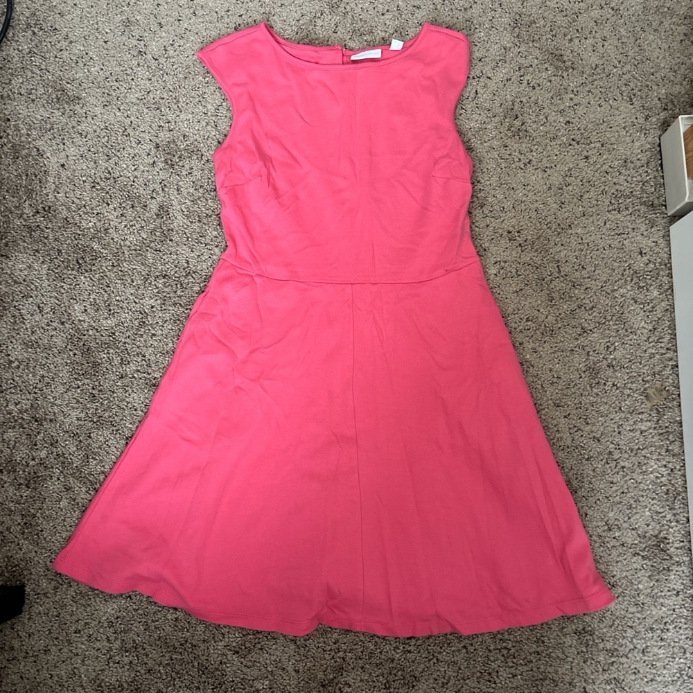 New York & Company Vibrant Pink Midi Dress